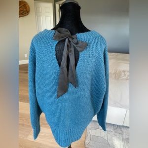 Parker Oversized sweater with Black Ribbon Now on Back